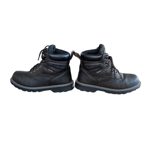 Wolverine Steel Toe Safety Waterproof Brown Leather Lace Up Work Boots Size 9.5 main image 7